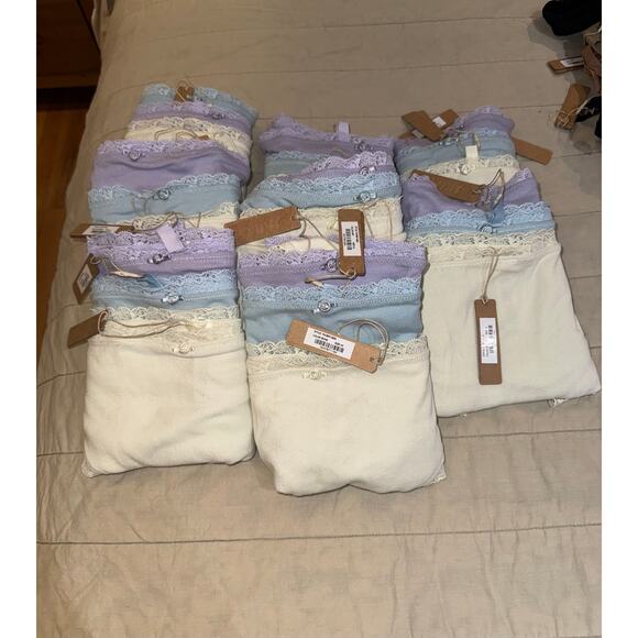 3 Skims Size 4x Lace Pointelle Briefs NWT Panties bundle Lavender bone sky - Picture 2 of 8
